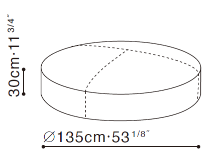 Puck Extra Large Footstool dimensions