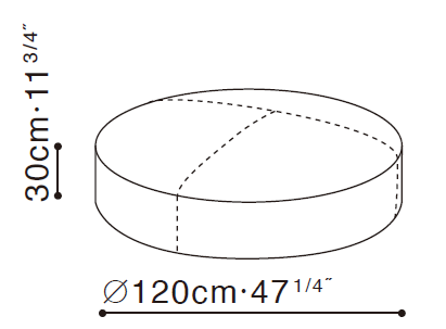 Puck Large Footstool dimensions