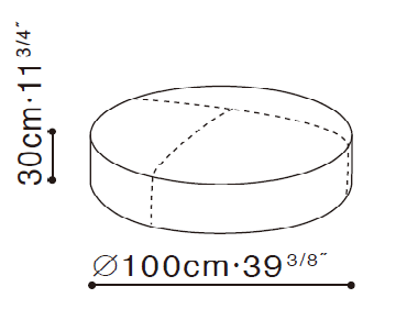 Puck Medium Footstool dimensions
