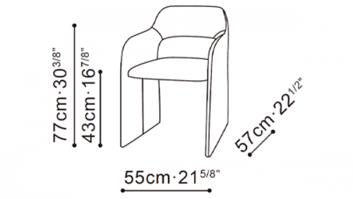 Echo Plus Dining Chair dimensions