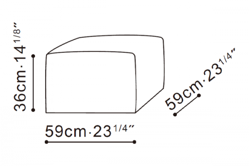 Blend Footstool dimensions