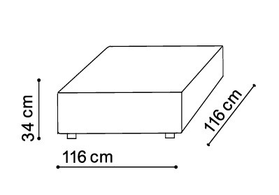 Casa Large Ottoman dimensions