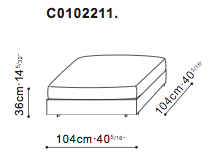 Clouds Small Ottoman dimensions