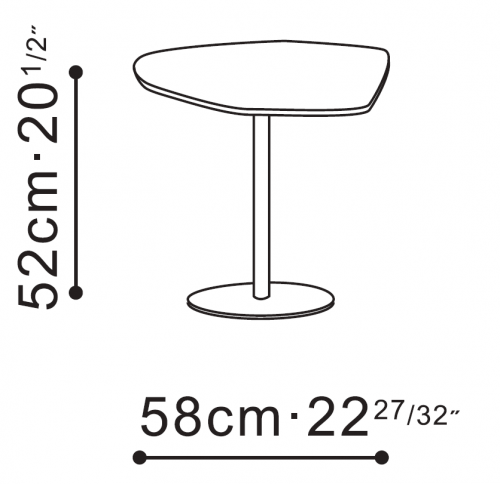 Hanna Tall Side Table dimensions