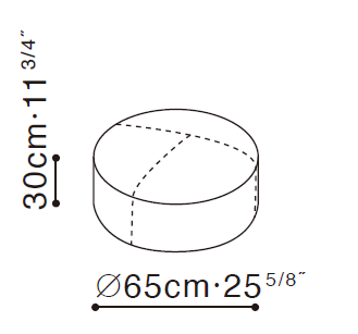 Puck Small Footstool dimensions