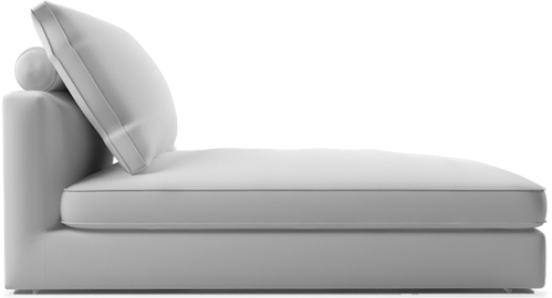 Clouds modern large deep armless sofa section